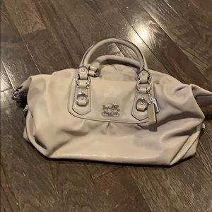 Authentic Light Gray Coach bag